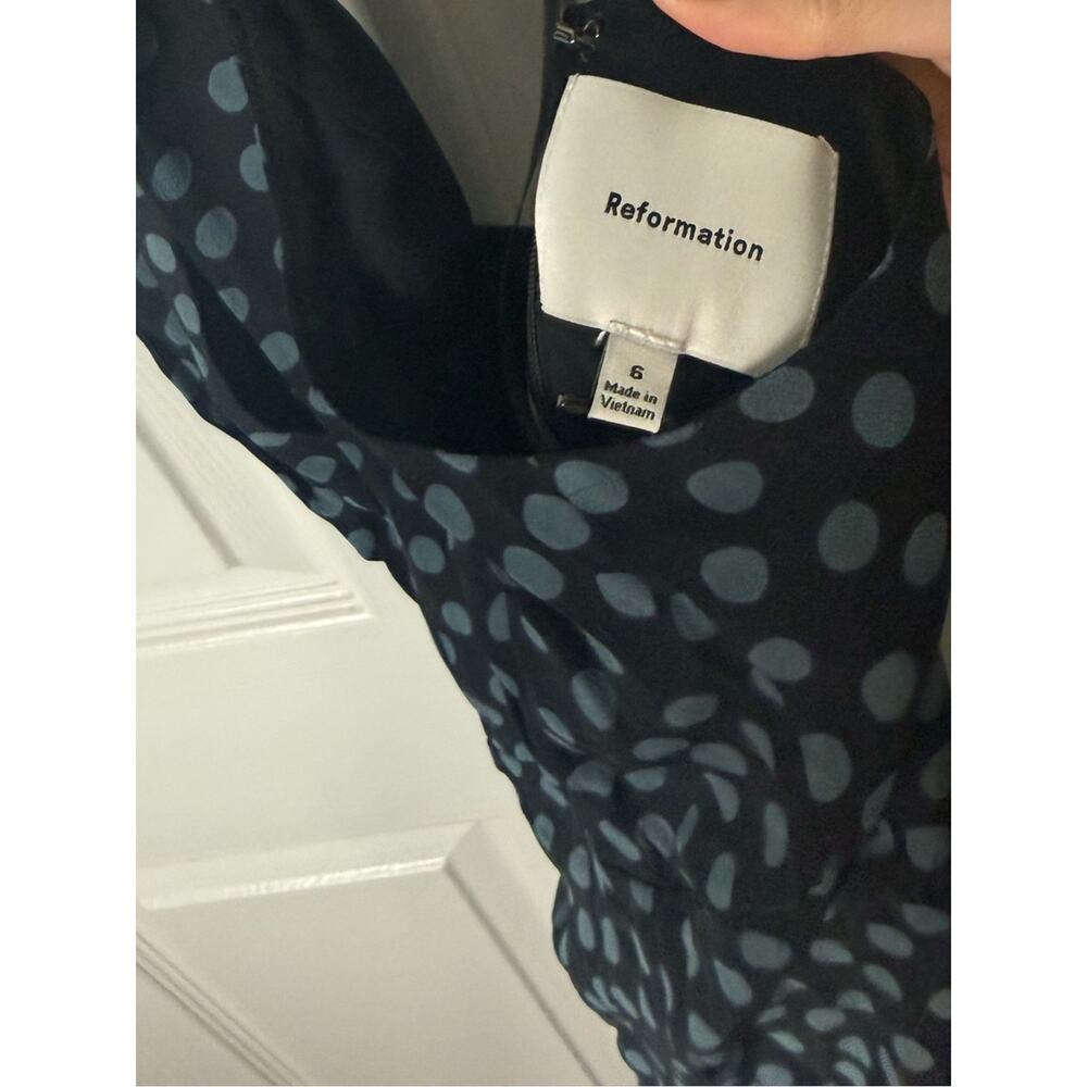 Reformation Noele Dress in Cosmic Dot 6 - Picture 8 of 8
